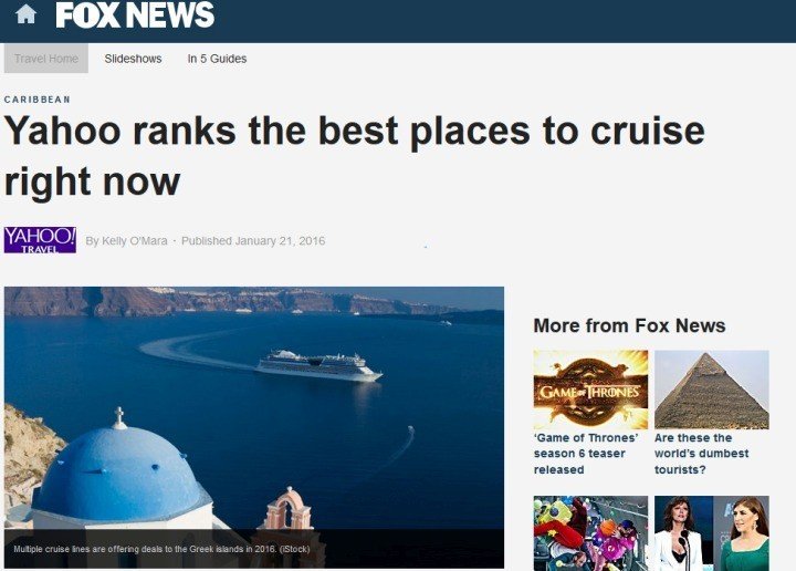 ΤΟ ΥΑΗΟΟ ΚΑΙ ΤΟ FOX NEWS ΠΡΟΤΕΙΝΟΥΝ ΣΑΝΤΟΡΙΝΗ