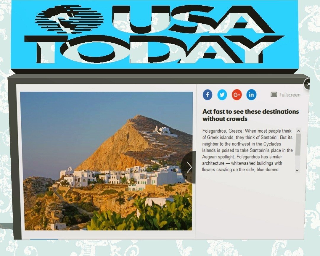 USA TODAY: “ΤΡΕΞΤΕ ΣΤΗ ΦΟΛΕΓΑΝΔΡΟ ΠΡΙΝ ΤΗΝ ΚΑΤΑΚΛΥΣΟΥΝ ΤΑ ΠΛΗΘΗ”