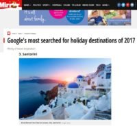 ΣΤΗΝ ΚΟΡΥΦΑΙΑ ΠΕΝΤΑΔΑ ΑΝΑΖΗΤΗΣΕΩΝ ΤΟΥ GOOGLE H ΣΑΝΤΟΡΙΝΗ