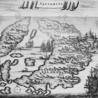 Old map of Santorini