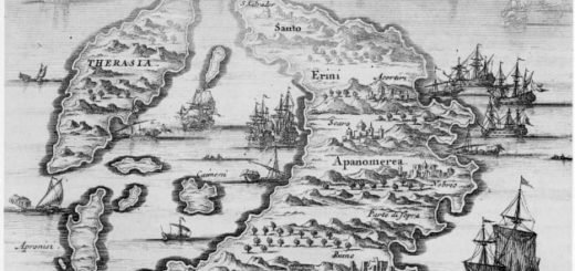 Old map of Santorini