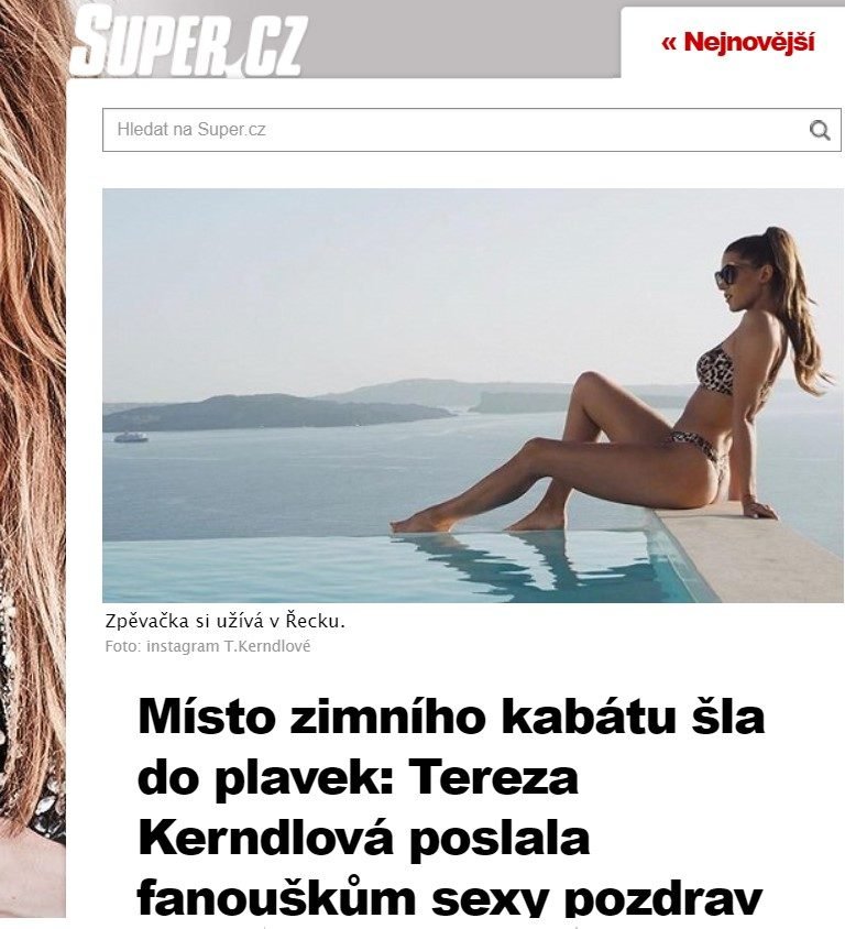 Η ΕΚΠΛΗΚΤΙΚΗ Tereza Kerndlová ΣΤΗ ΣΑΝΤΟΡΙΝΗ