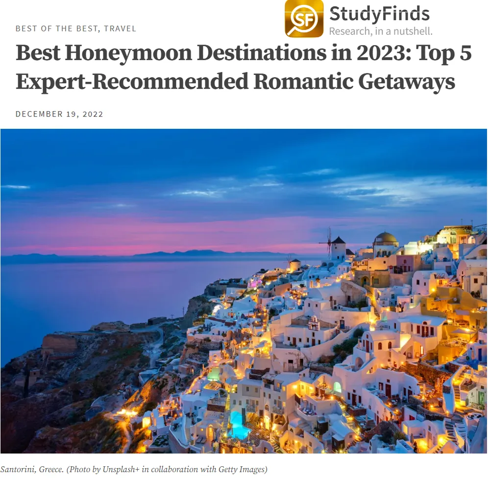 ΣΤΗΝ ΚΟΡΥΦΗ ΤΩΝ ΓΑΜΗΛΙΩΝ ΠΡΟΟΡΙΣΜΩΝ Η ΣΑΝΤΟΡΙΝΗ