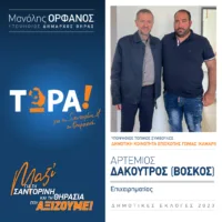 ME THN ΠΑΡΑΤΑΞΗ “ΤΩΡΑ” Ο ΑΡΤΕΜΗΣ ΔΑΚΟΥΤΡΟΣ