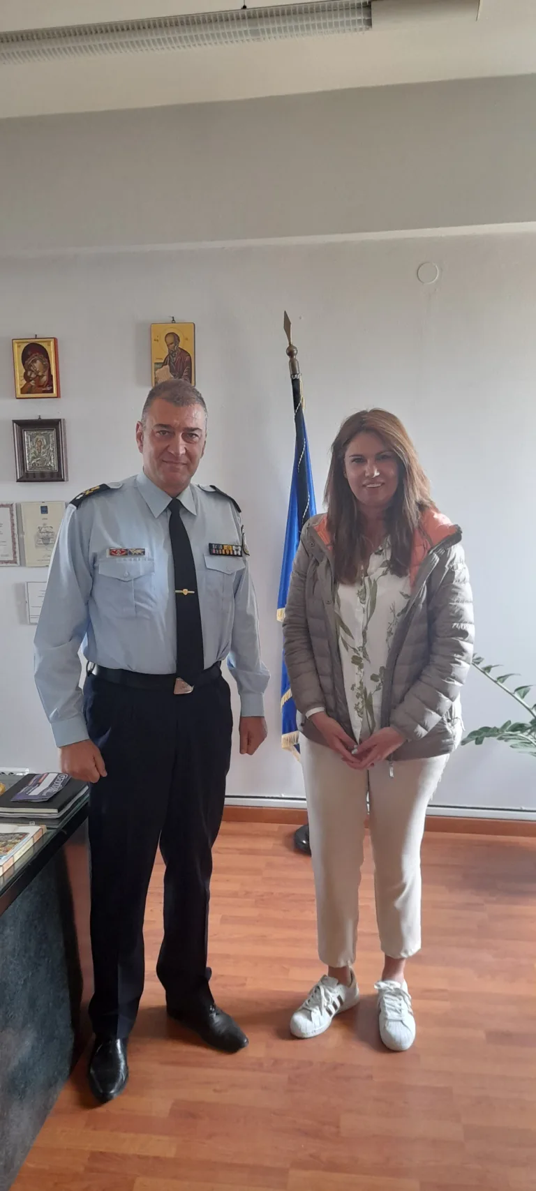 Συναντήσεις της υποψήφιας βουλευτή Κυκλάδων ΝΔ Ανθής Χαλκιά με την ηγεσία της Ελληνικής Αστυνομίας στις Κυκλάδες.