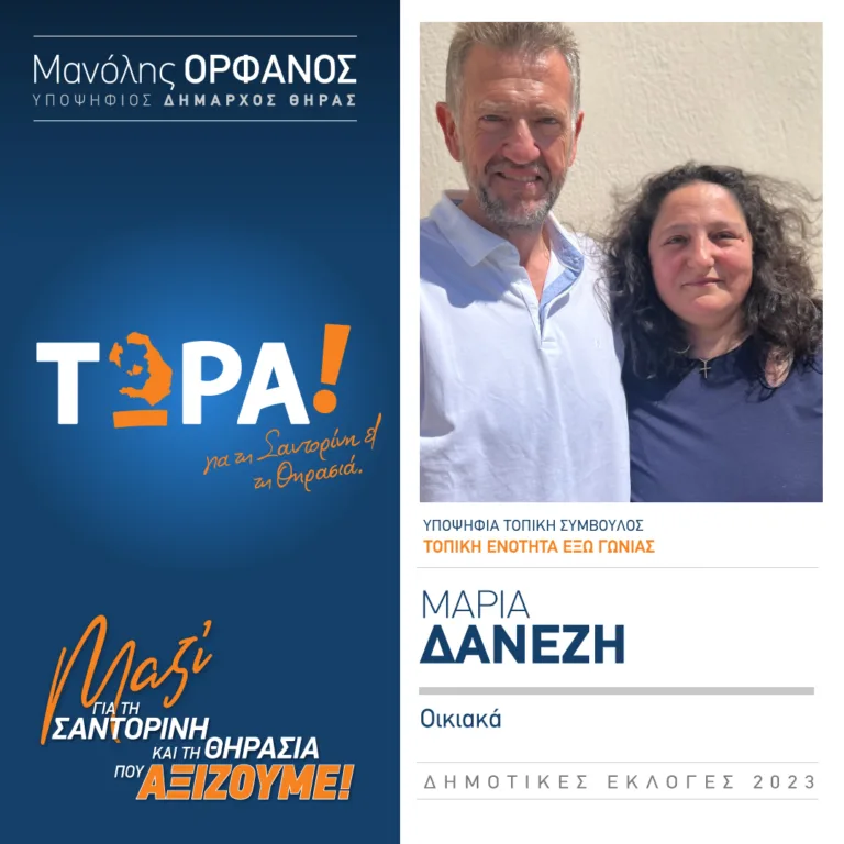 Η Μ. ΔΑΝΕΖΗ ΜΕ ΤΟ “ΤΩΡΑ”