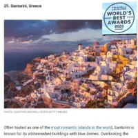 ΤΟ ΕΤΗΣΙΟ ΔΗΜΟΨΗΦΙΣΜΑ ΤΟΥ TRAVEL & LEISURE ΚΑΙ Η ΣΑΝΤΟΡΙΝΗ