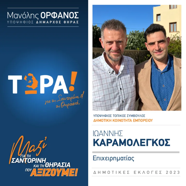 Ο Ιωάννης Καραμολέγκος με το “Τώρα”