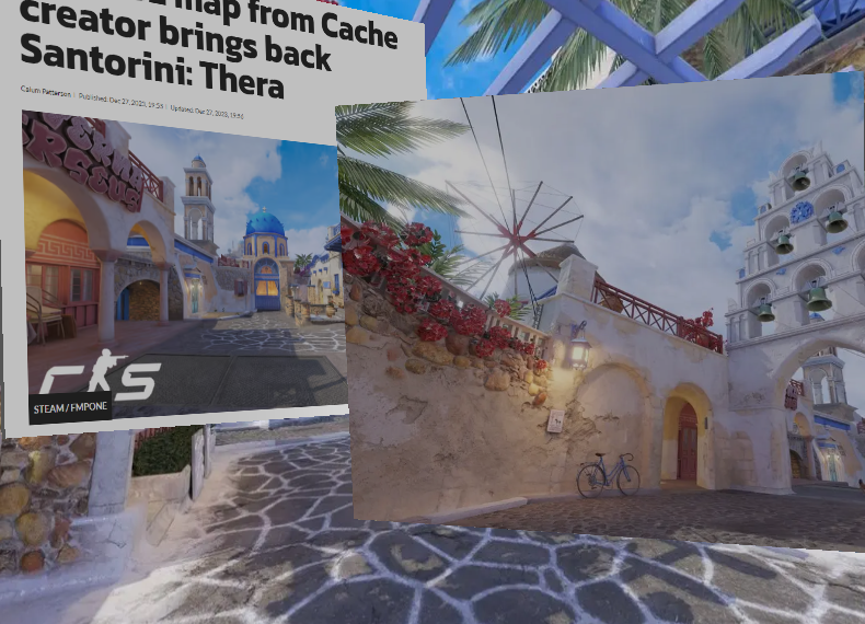 Ένα εκπληκτικό ψηφιακό σκηνικό της Σαντορίνης