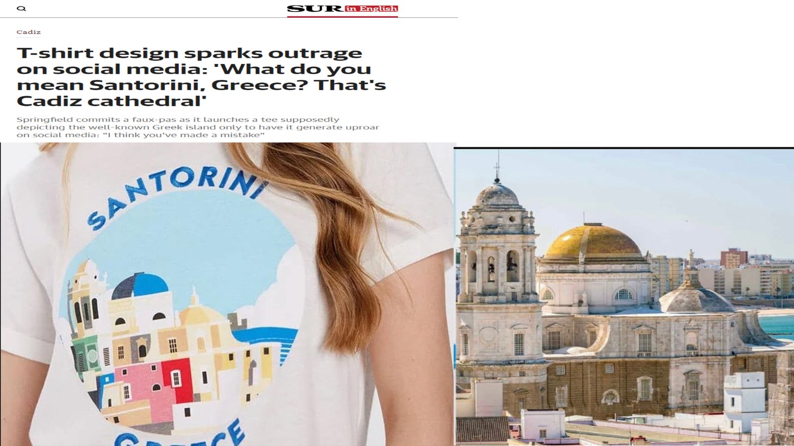 Κάτοικοι του Κάντιθ “κηρύσσουν τον πόλεμο” στη Σαντορίνη για ένα μπλουζάκι