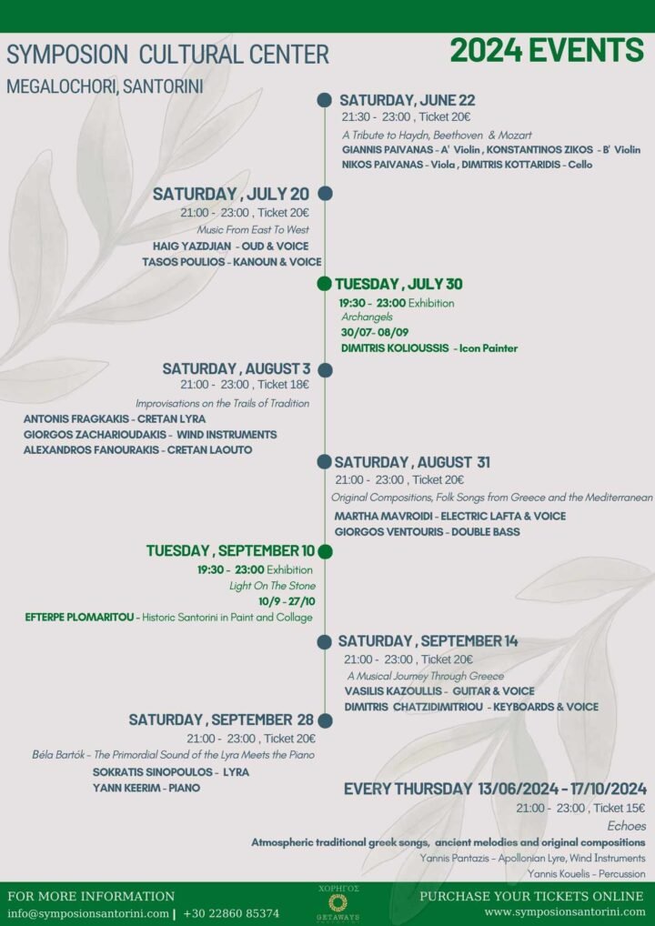 Θερινές εκδηλώσεις στο Symposion