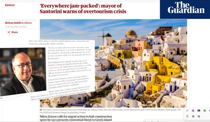 Guardian: «Παντού στριμωγμένοι- ο Δήμαρχος Σαντορίνης προειδοποιεί για την κρίση του υπερτουρισμού»   