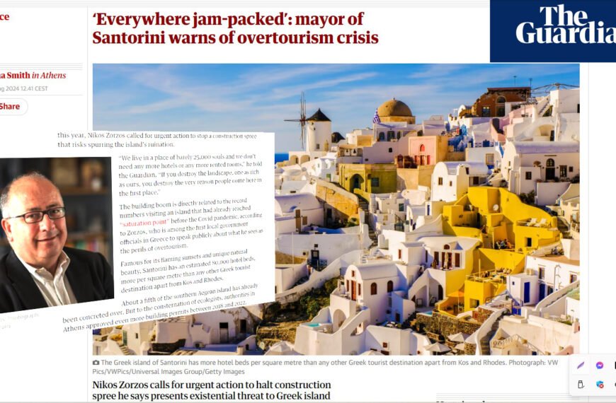 Guardian: «Παντού στριμωγμένοι- ο Δήμαρχος Σαντορίνης προειδοποιεί για την κρίση του υπερτουρισμού»   