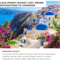 Η Σαντορίνη στις κορυφαίες επιλογές της Black Friday