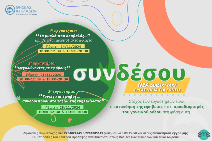 ΔΙΑΔΙΚΤΥΑΚΑ ΕΡΓΑΣΤΗΡΙΑ ΓΙΑ ΓΟΝΕΙΣ ΕΦΗΒΩΝ