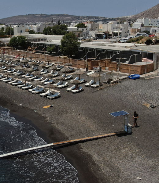 Santorini perissa sky view