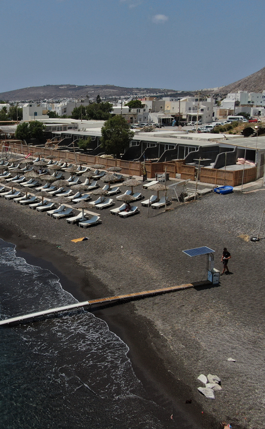 Santorini perissa sky view
