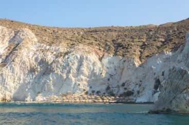 The,Secluded,White,Beach,And,Volcanic,Rock,Formation,Along,The